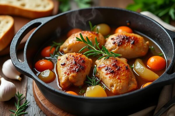 découvrez une recette facile et savoureuse de pintade en morceaux cuite en cocotte, idéale pour un repas réconfortant et plein de saveurs.