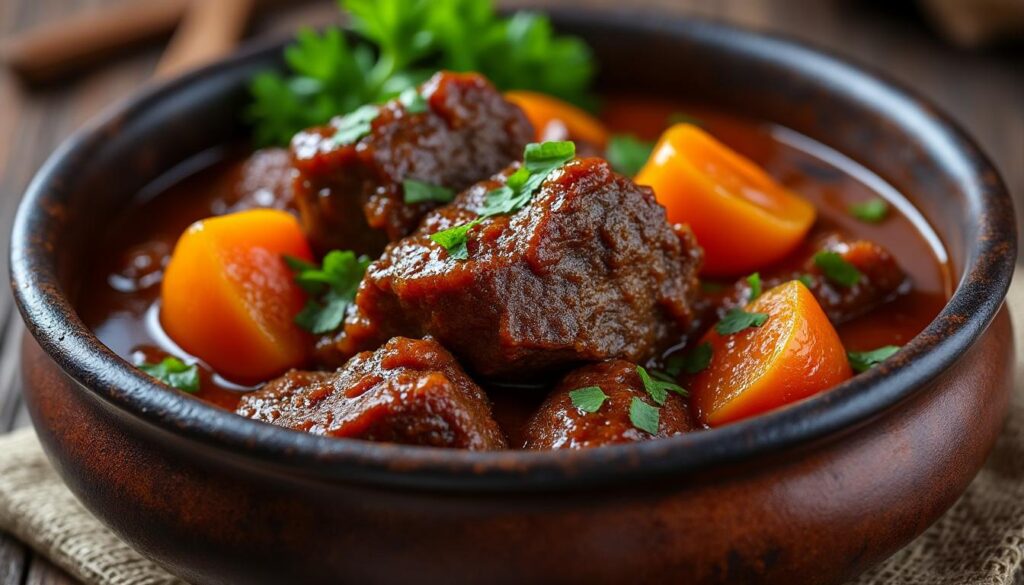 découvrez une recette savoureuse de queue de bœuf, un plat réconfortant et généreux parfait pour les repas en famille ou entre amis.